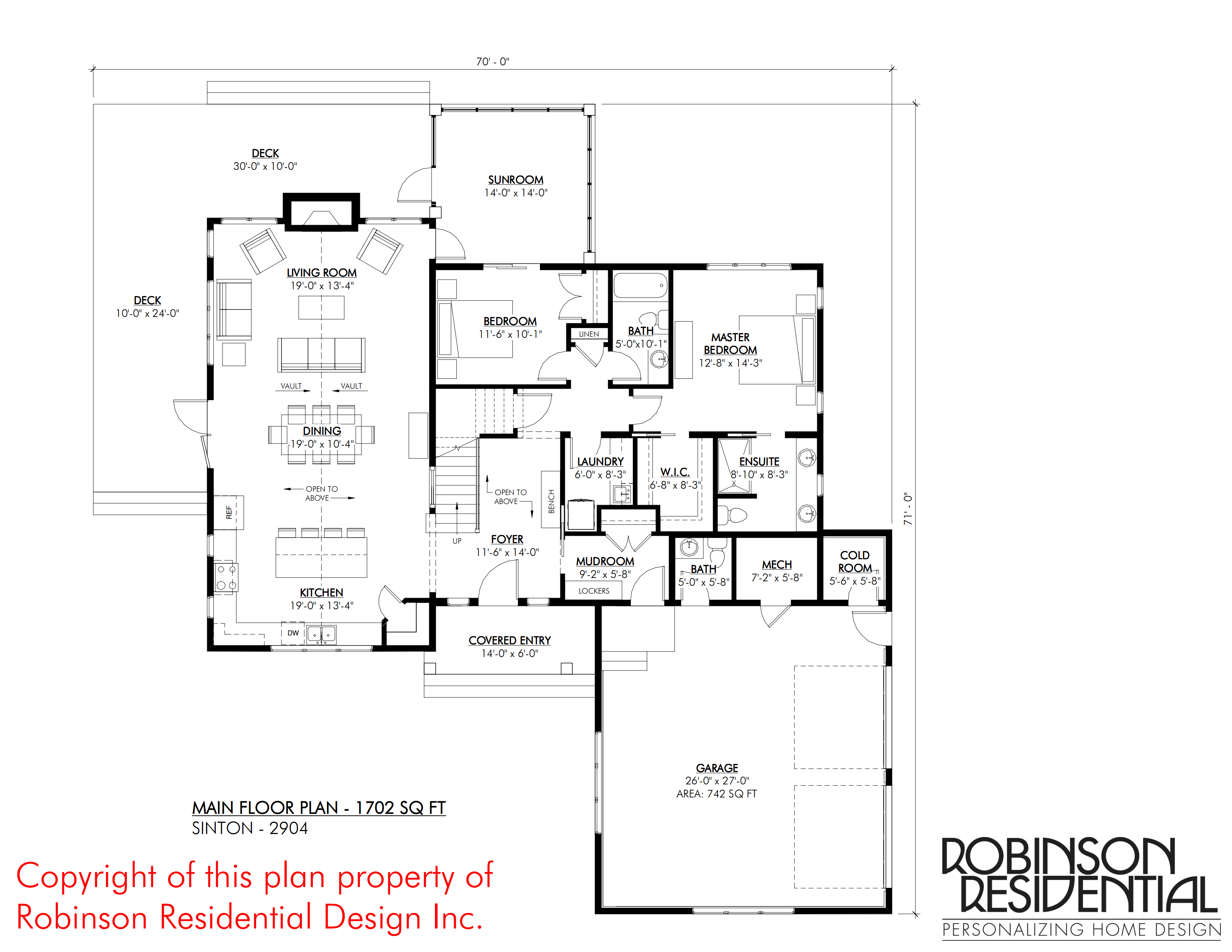 The Sinton house plan