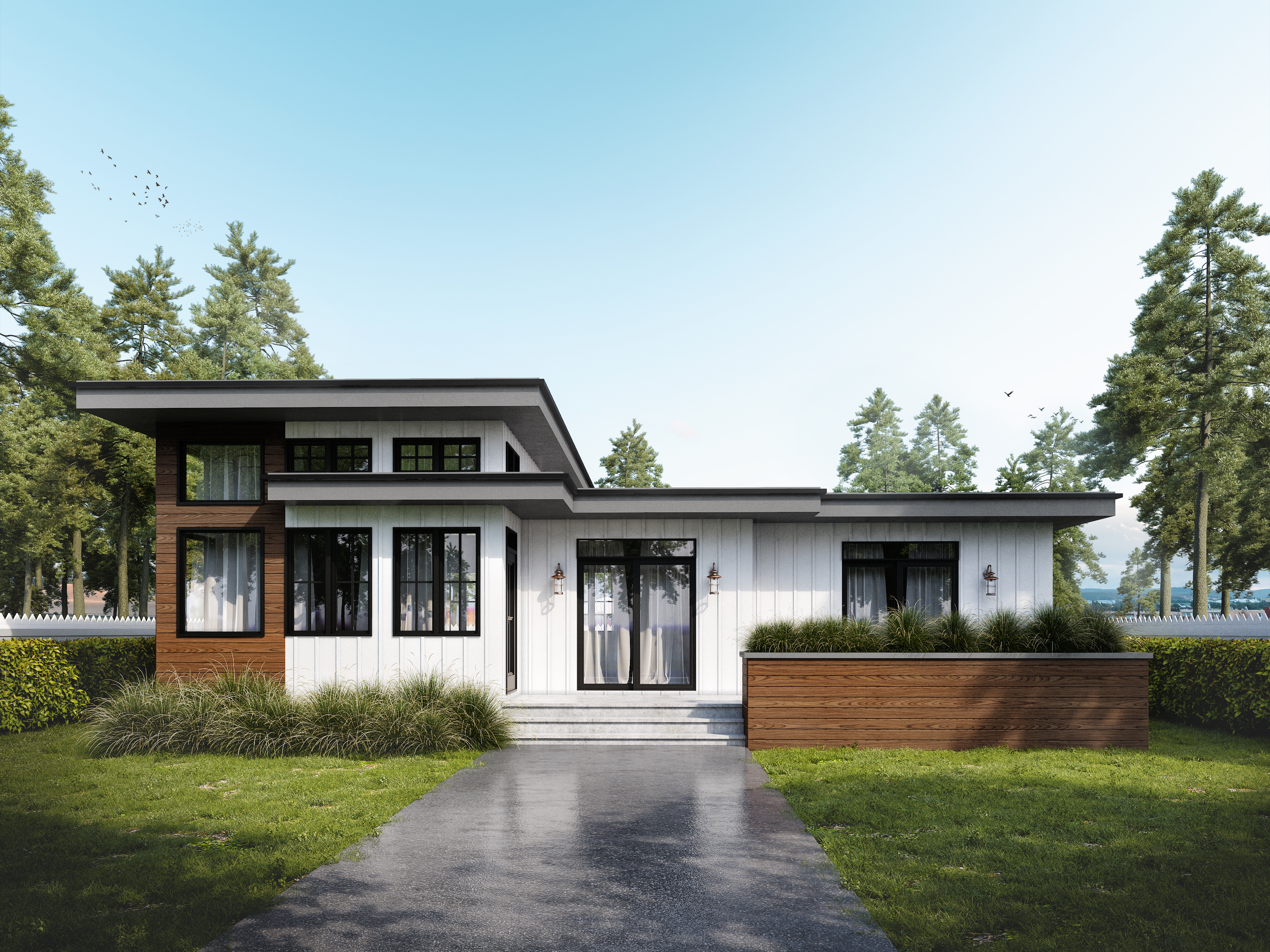 The Cascadia, a Modern style house plan