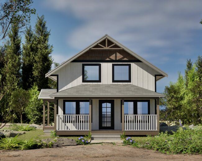 Front view of our Fernie house plan