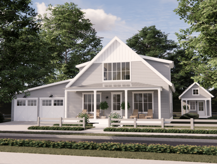 Cottage Home Plan Azalea Front Rendering