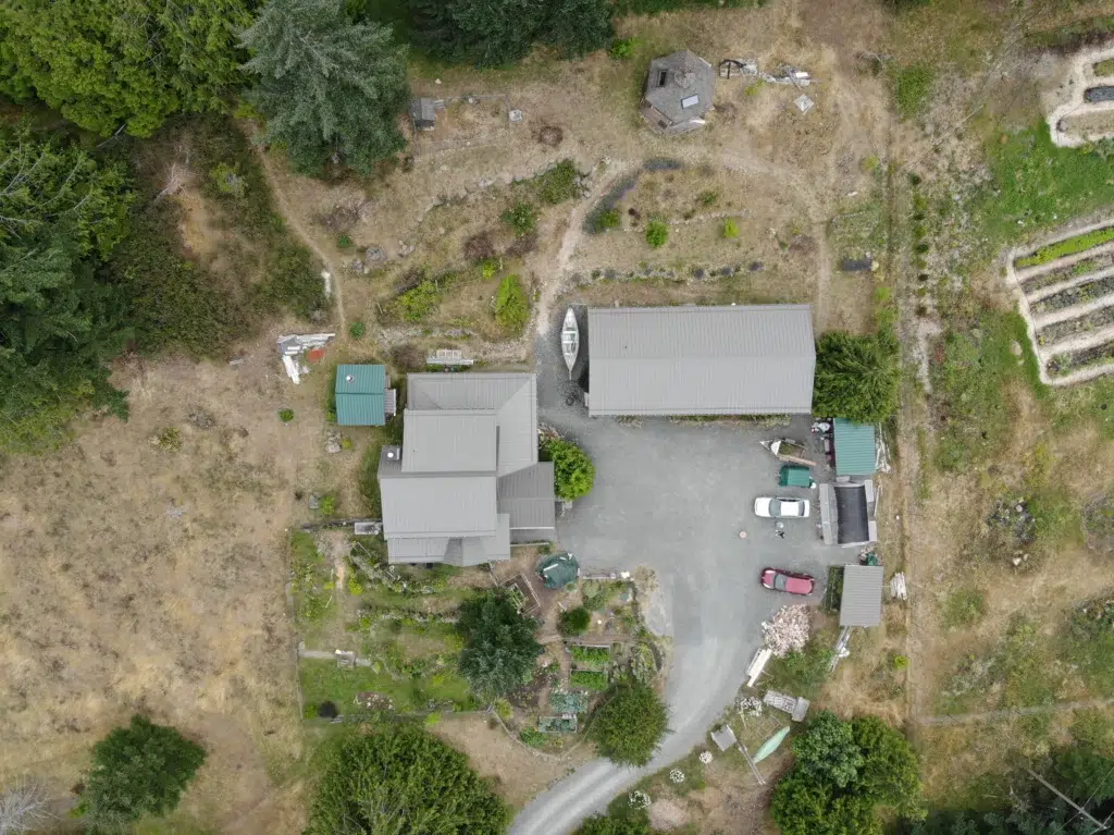 Drone shot of the entire property in BC, Canada