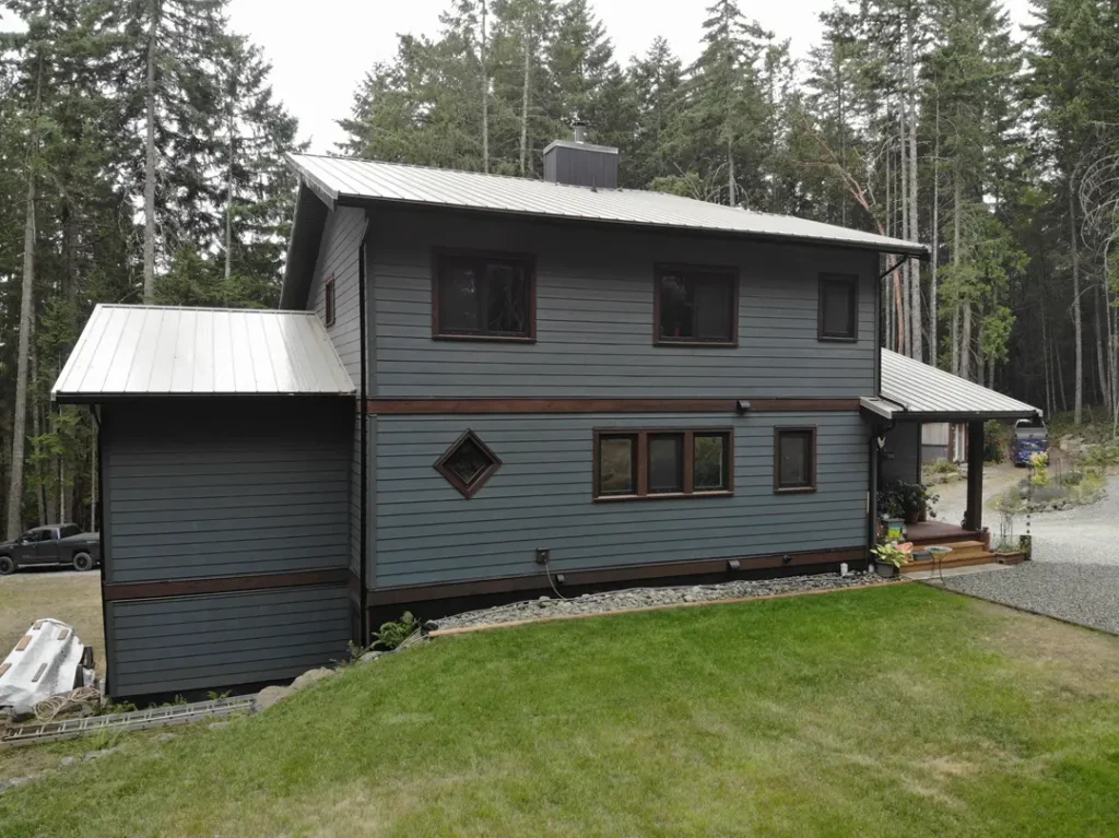 Back view of the custom build house