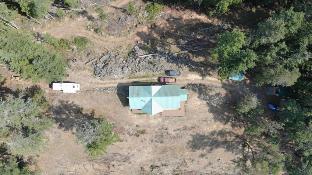 Top down view of the custom prefab house