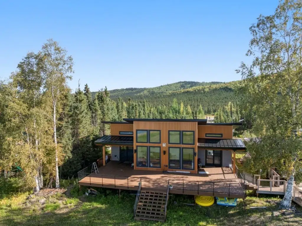 Prefab house in the forests of Alaska