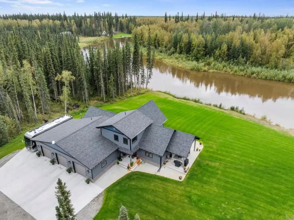 This home makes the most of its property, with a spacious manicured yard.