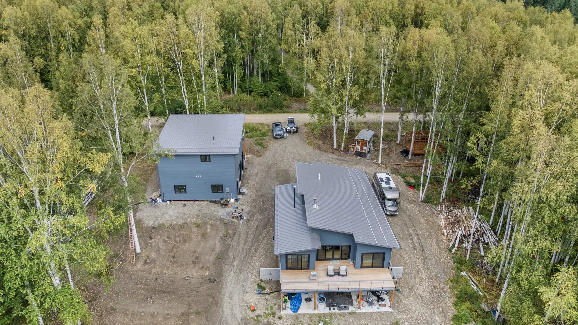 A custom prefab cabin hidden in the trees of BC's Gulf Islands