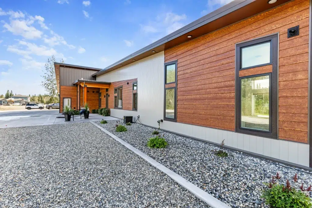 The styling of this project was intended to be striking while also feeling like it fits among its surroundings