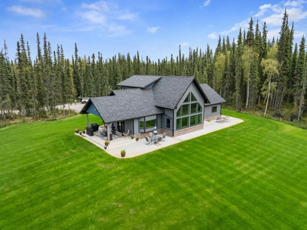 This Alaskan home has plenty of stunning landscaped land